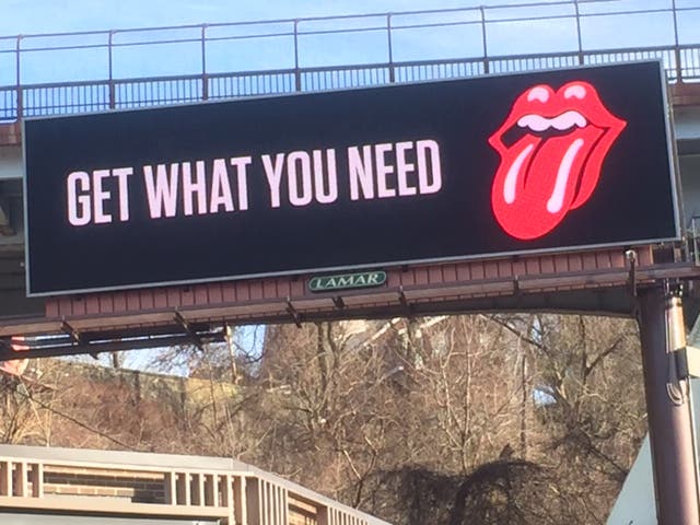 A Pittsburgh billboard before the Rolling Stones officially announced their 2020 tour Thursday.