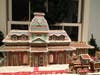 The gingerbread house train station