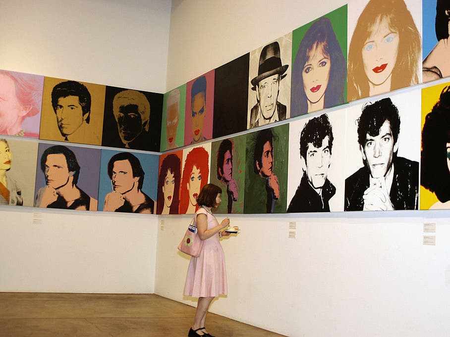 A visitor at the Andy Warhol Museum on the North Side. 