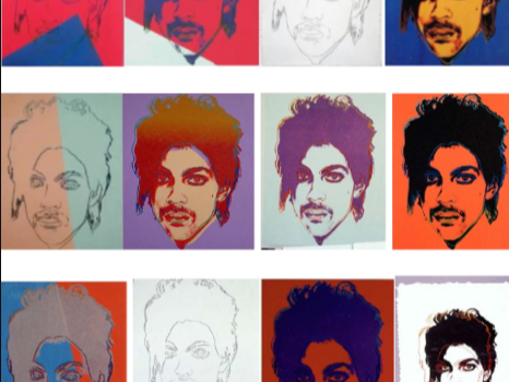 Andy Warhol's Prince silkscreens.