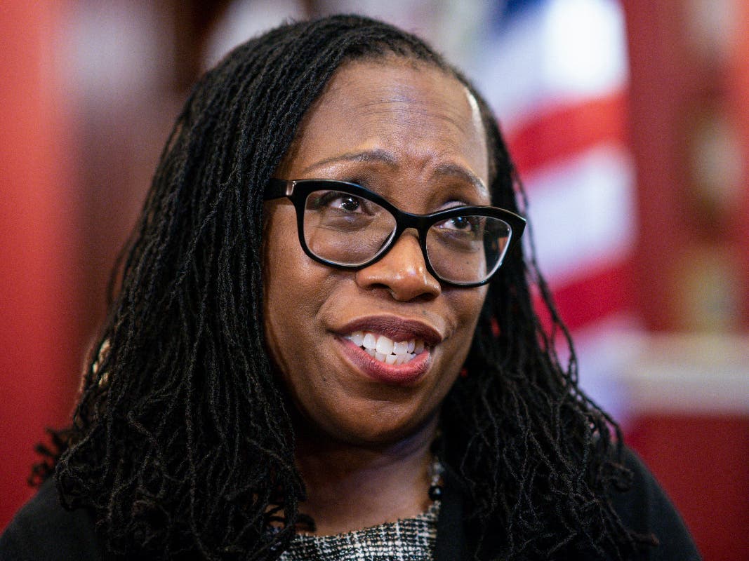 Supreme Court nominee Judge Ketanji Brown Jackson meets with Sen. Richard Shelby, R-Ala., in his office on Capitol Hill in Washington, Thursday, March 31, 2022. 