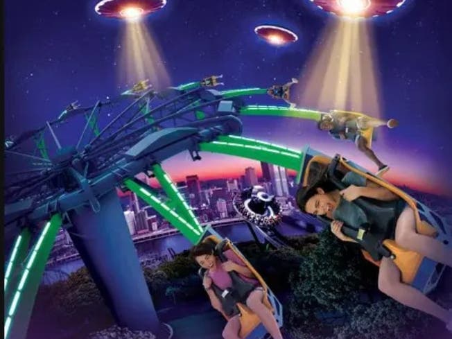 A rendering of Kennywood's new Spinvasion ride. 