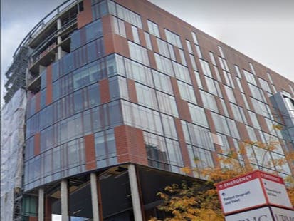 The UPMC Mercy Pavilion under construction in November. 