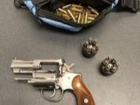 TSA officials confiscated this gun, two speed loaders and ammunition on June 10.  