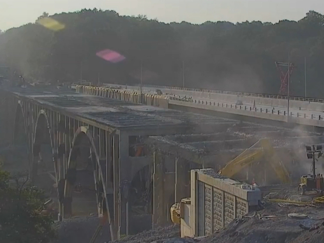The Parkway East's Commercial Street Bridge on Wednesday morning.