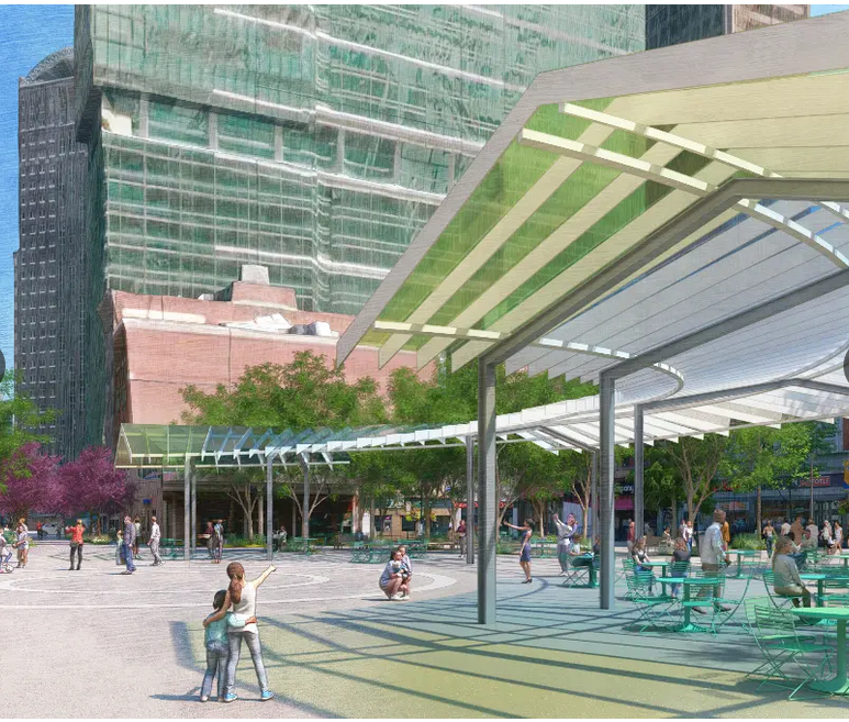 The renovation of Market Square, Downtown, is one of the many projects receiving state funding. 
