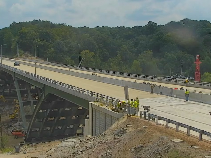 The new Commercial Street Bridge on Monday afternoon.