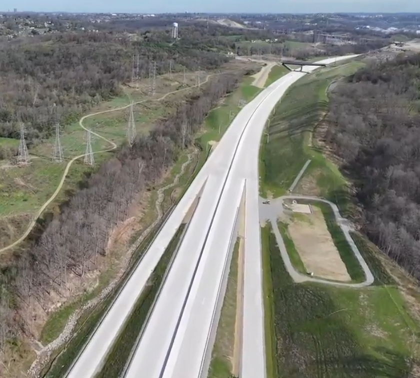 The latest stretch of the Mon-Fayette Expressway.