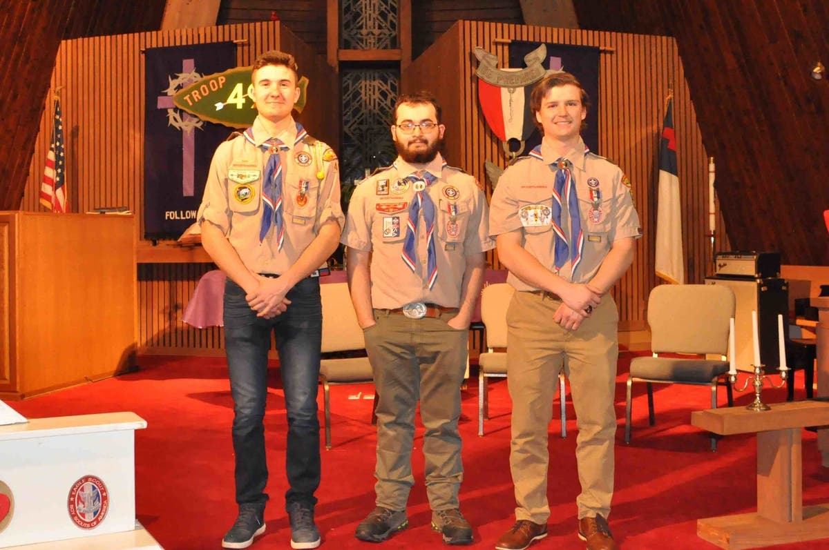Matt Otreba, Greg Perini and Ben Pimentel all achieved the Eagle rank.
