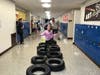 Families got to participate in sessions like "Zumba," Pacer Challenge, Rock Wall Climbing and more.