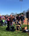 Congressman Dan Lipinski threw the ceremonial first pitch on April 13 for the Lemont Baseball and Softball Club.