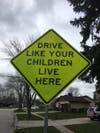 The Village of Homer Glen has installed traffic calming signage at several locations throughout the community. 