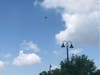 The drone has a 4k camera, a spotlight and a speaker that can be used to broadcast sound or announcements. 
