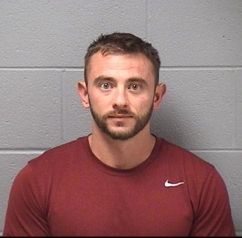 Andrew Mason, 33, has been charged with domestic battery, interfering with the reporting of domestic violence, home invasion and criminal trespassing.