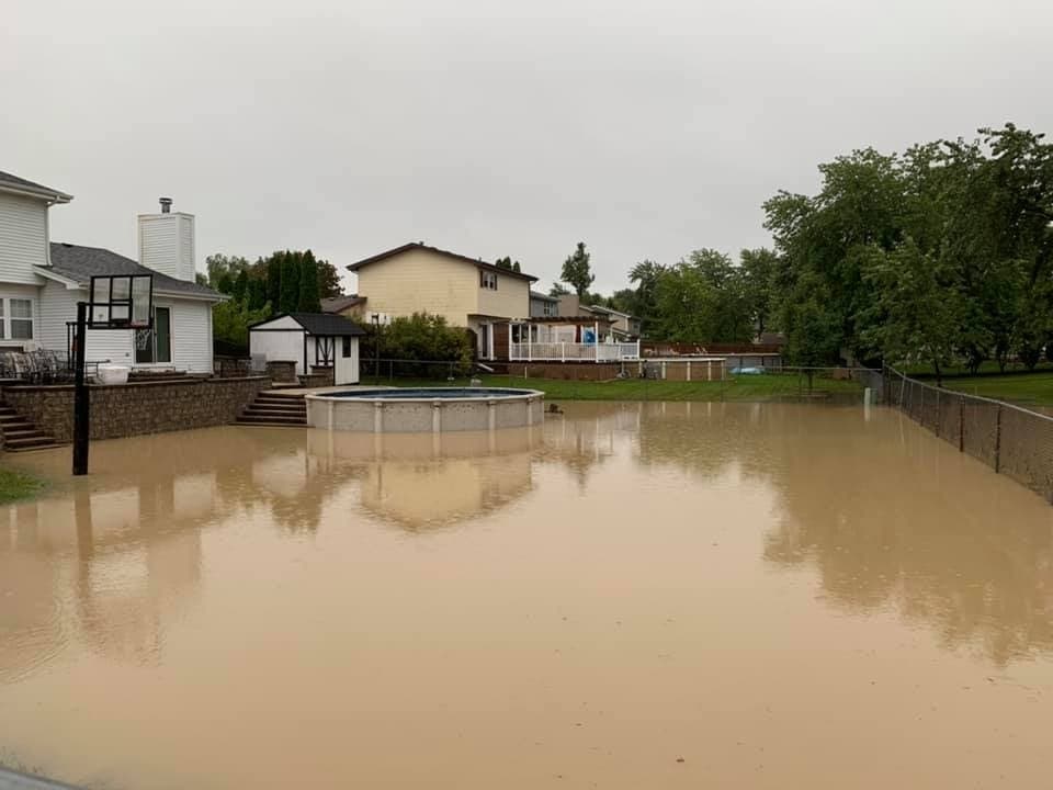 A backyard near Ellen Lane and Elizabeth Lane.