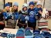 Each hat is handmade and many include a #HatNotHate tag, some even had handwritten notes in support.