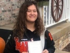 Margaret Randle, a sophomore at Lincoln-Way West will be a delegate to the Congress of Future Medical Leaders in Lowell, Massachusetts.