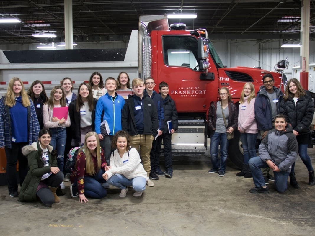 Eighth graders from Hickory Creek Middle School participated in the village of Frankfort’s annual Student Government Day. 