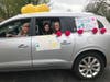 The cars were decorated with balloons, streamers and signs. Residents also made their own signs letting their loved ones know they missed them as well.