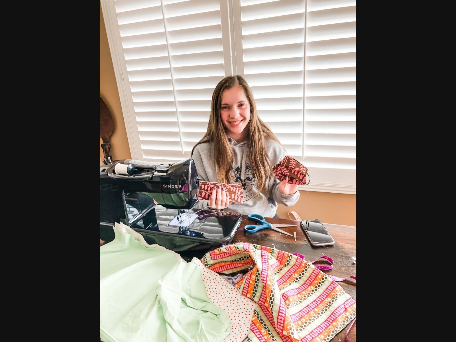 This submission comes from Taylor Leddin who nominated family friend Madi Hagwell, a junior high student who has made 2,000 masks for those in need.