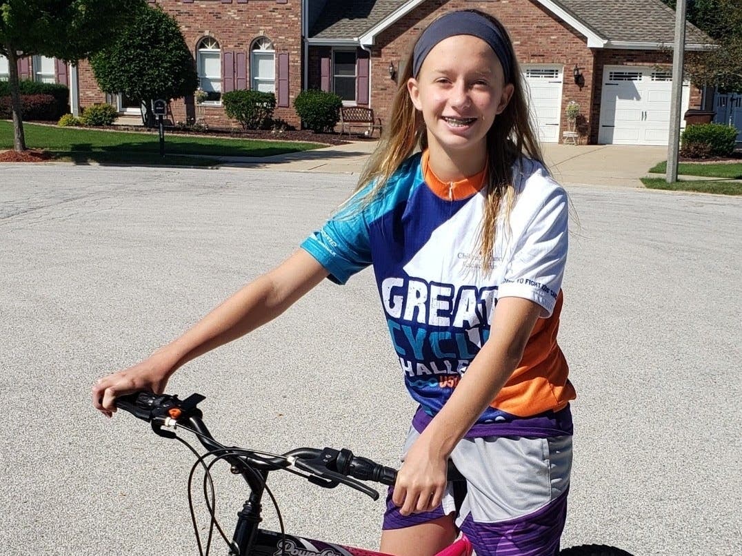 Kayla, who is an eighth grader at Mokena Junior High, had a goal of riding 150 miles in September for the Challenge, and has surpassed her goal by over 30 miles. 