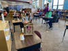 The projects were a pilot program this year for the school, so six classes, two each in third, fourth and fifth grades, created projects and then showed them to their peers. 

