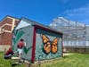 The project also includes a Monarch butterfly mural on the greenhouse garden shed, which was painted by graduating seniors Eliana Anselmo and Grace Weisner.
