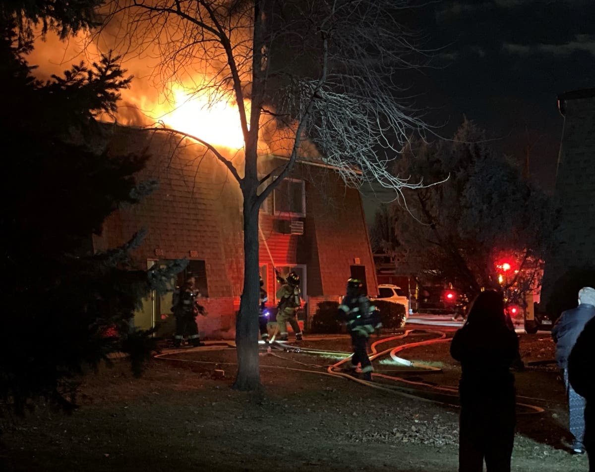 Due to the exterior structural damage, the entire building was left uninhabitable, the district said.