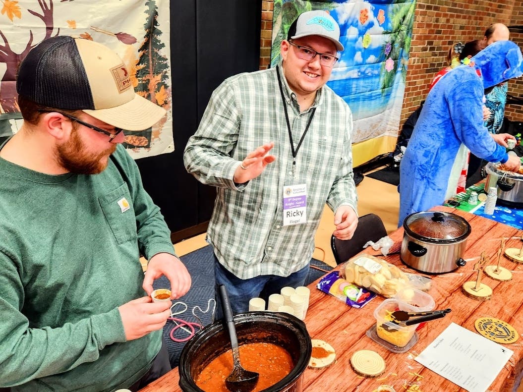 The runner-up resident chili was "Hunter's Stew," made by Ricky Flogel.