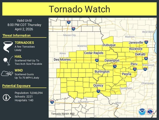 Tornado Watch Issued For Parts Of Chicago Area | Across Illinois, IL Patch