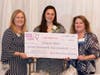 Grace Ferri (Saugus) receiving Bargoot Memorial Scholarship from Barbara Bargoot Sarno and Margie Bargoot Woodward