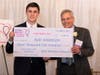 Kyle Anderson of Saugus receiving the Hope Begins Here Scholarship from Dr. Joel Schwartz