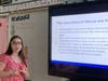 Sydney Waldron presents to students at Pines Lake school