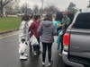 Morristown Girl Scouts helped unload 1,750 pounds of donations on one cool, rainy December day.