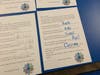 Anonymous pen pal letters written by Daisy Girl Scouts from Troop 98191 for area homeless people.