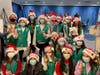 Morristown Area Girl Scouts Junior Troop 97737 poses during its recent holiday visit to Morris View Healthcare Center.