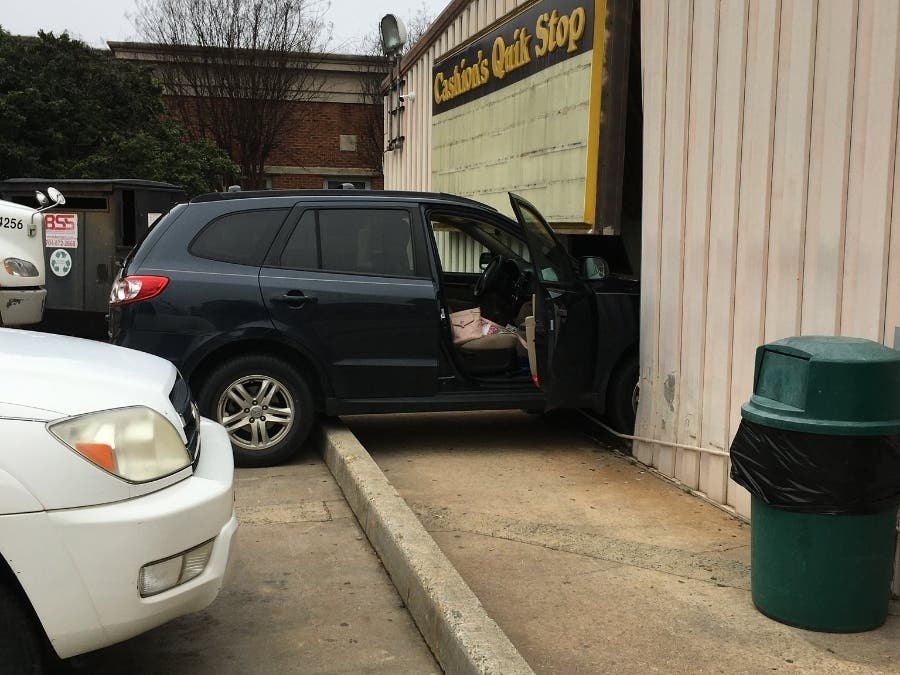 1 Injured After Car Drives Through Convenience Store Wall
