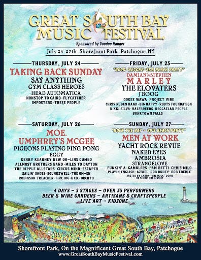 THE GREAT SOUTH BAY MUSIC FESTIVAL “Long Islands Music Festival”