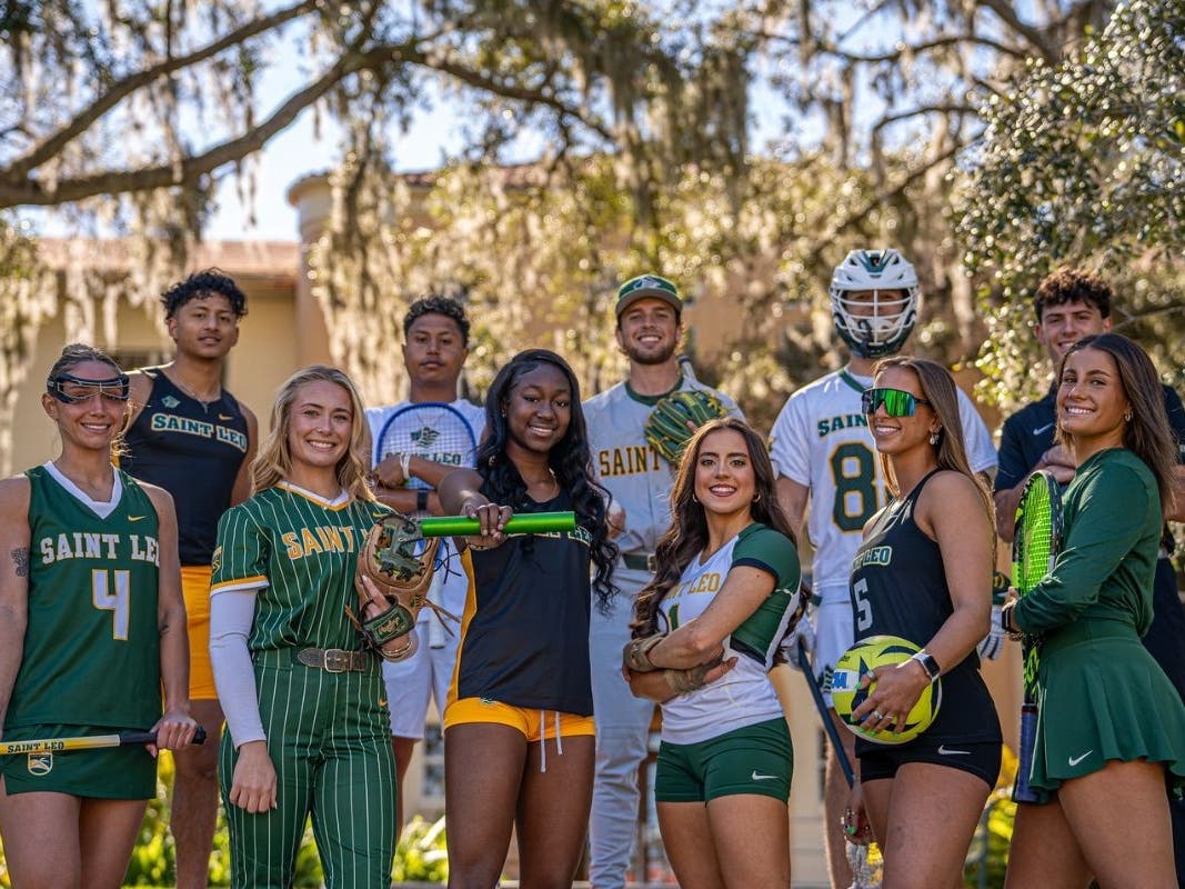 Representatives from Saint Leo’s spring sports teams.