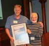 Craig Wood, left, is honored with the W.E.R La Farge Friend of the River Award by Richard Grant, President of Narrow River Preservation Association at NRPA’s 49th Annual Meeting on Thursday, October 3rd.