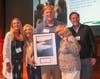 Craig Wood, center, is surrounded by his family as he is honored with the Friend of the River Award at Narrow River Preservation Association's 49th Annual Meeting on Thursday, October 3rd.