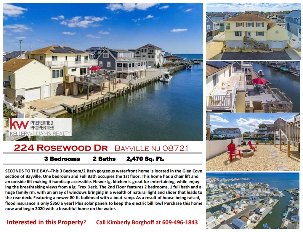 Waterfront House for Sale 224 Rosewood Dr, Bayville, NJ 08721 Lacey