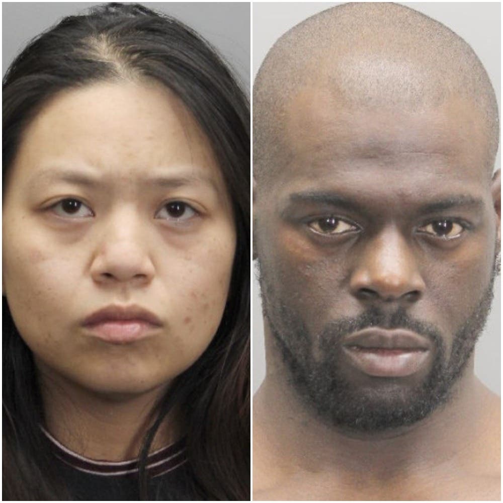 Two Annandale residents were charged after police found them asleep in a car with two children inside. 