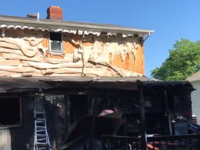 Four people were displaced after a fire in West Falls Church on May 15.
