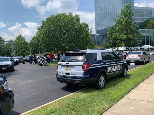 Police say an ex-employee sent a suspicious text to former colleagues at the Gannett Building but there was no direct threat.