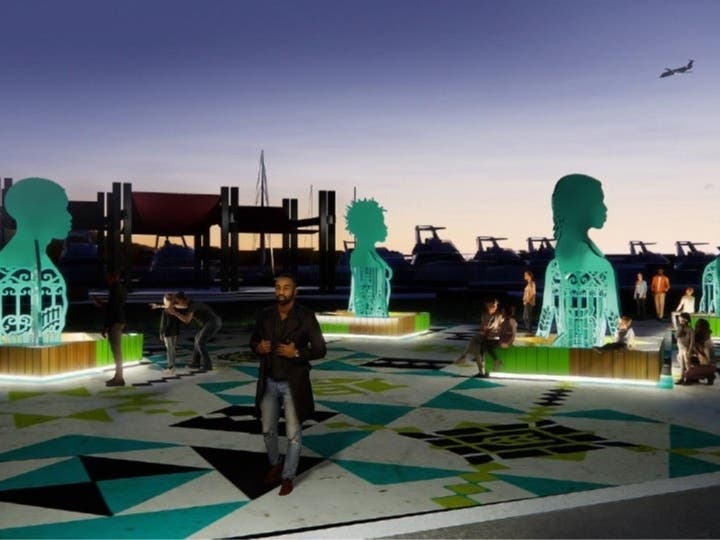 Artist Olalekan Jeyifous is creating a public art exhibit to open at Waterfront Park in 2020.