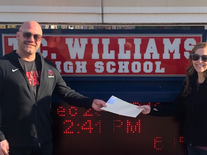 A $18,500 donation paid off all negative school lunch balances at T.C. Williams High School in Alexandria.