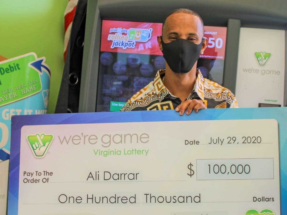 An Alexandria man scored a top Virginia lottery prize after spotting a rainbow in the sky.