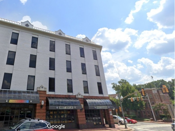 A mixed-use development is proposed at Broad and North Washington Streets, seen here in 2019.