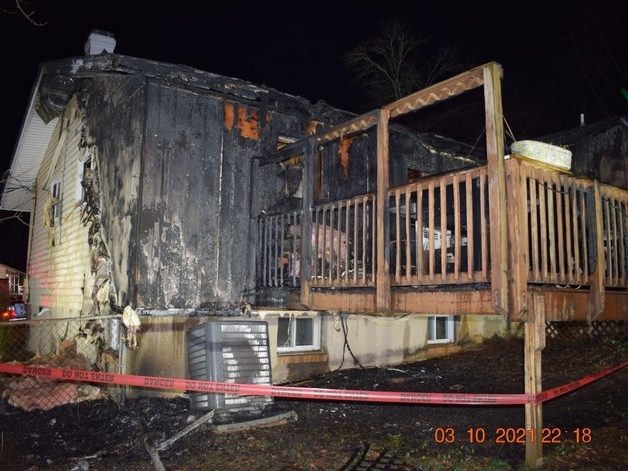 A fire at a Dunn Loring home displaced two people on Wednesday, March 10. 